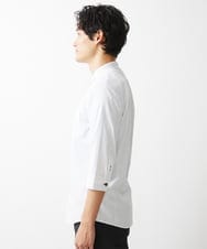 MKBGV54120 MK MICHEL KLEIN HOMME(MKミッシェルクランオム) 【ON/OFF対応】七分袖リバーストライプシャツ ホワイト