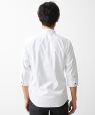 MKBGV54120 MK MICHEL KLEIN HOMME(MKミッシェルクランオム) 【ON/OFF対応】七分袖リバーストライプシャツ ホワイト