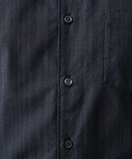 MKBGV54120 MK MICHEL KLEIN HOMME(MKミッシェルクランオム) 【ON/OFF対応】七分袖リバーストライプシャツ ダークグレー