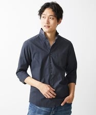 MKBGV54120 MK MICHEL KLEIN HOMME(MKミッシェルクランオム) 【ON/OFF対応】七分袖リバーストライプシャツ ダークグレー