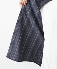 MKBGV54120 MK MICHEL KLEIN HOMME(MKミッシェルクランオム) 【ON/OFF対応】七分袖リバーストライプシャツ ダークグレー