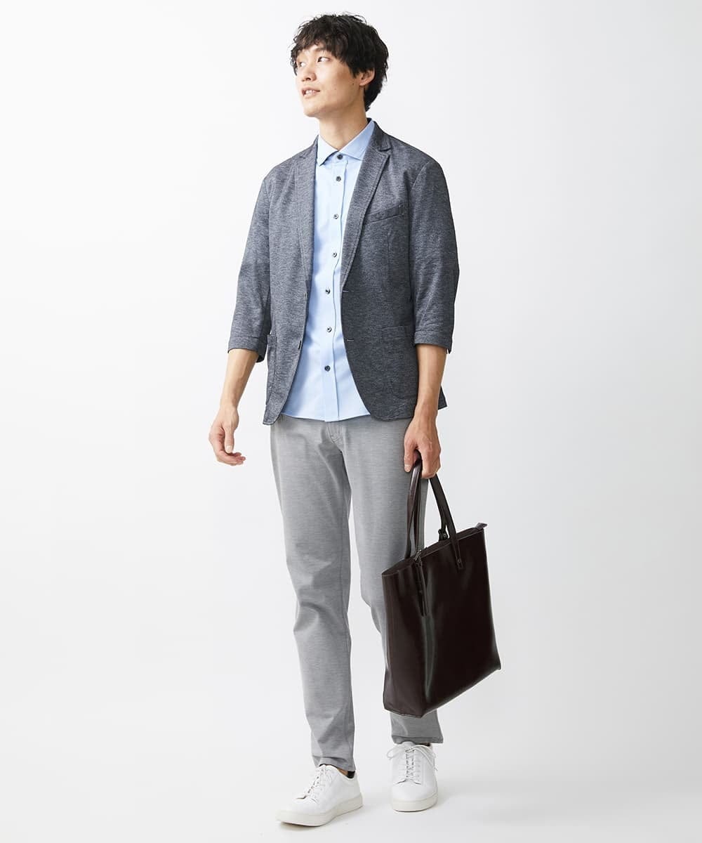 MKBGV58130 MK MICHEL KLEIN HOMME(MKミッシェルクランオム) 【大きいサイズあり】シャツ / アルビ二RENU ライトブルー