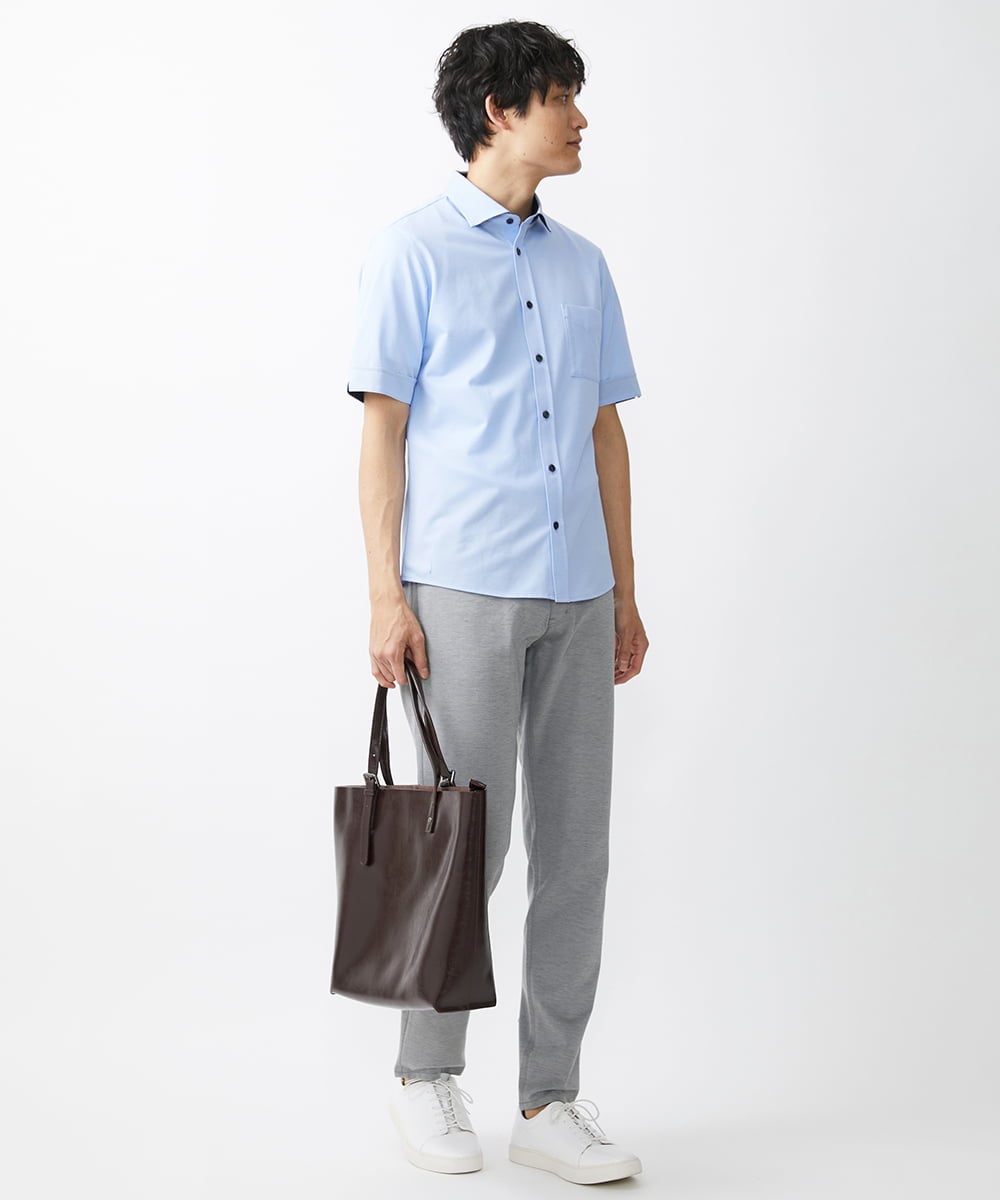 MKBGV58130 MK MICHEL KLEIN HOMME(MKミッシェルクランオム) 【大きいサイズあり】シャツ / アルビ二RENU ライトブルー