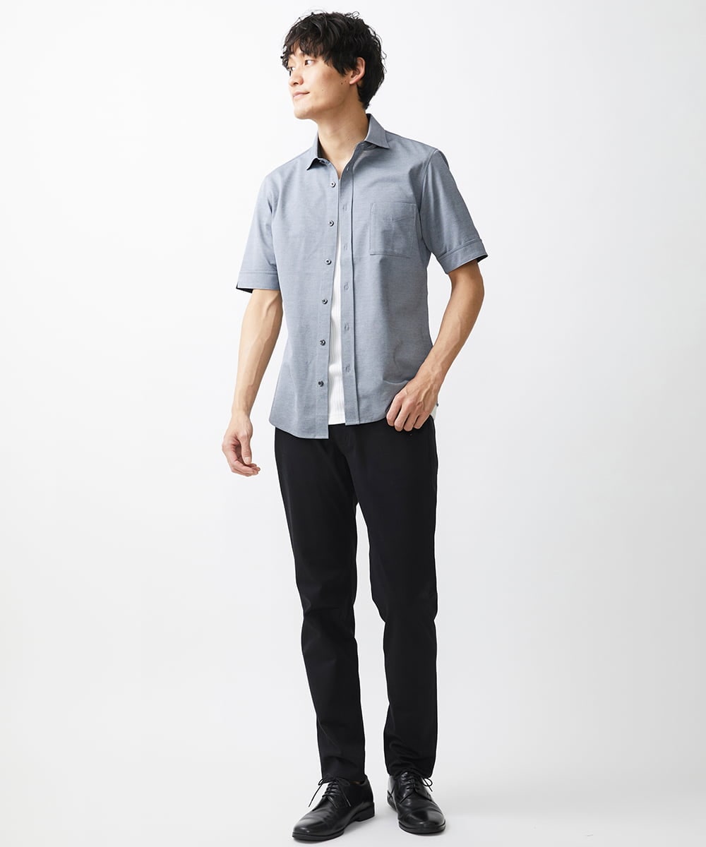 MKBGV58130 MK MICHEL KLEIN HOMME(MKミッシェルクランオム) 【大きいサイズあり】シャツ / アルビ二RENU ブルー