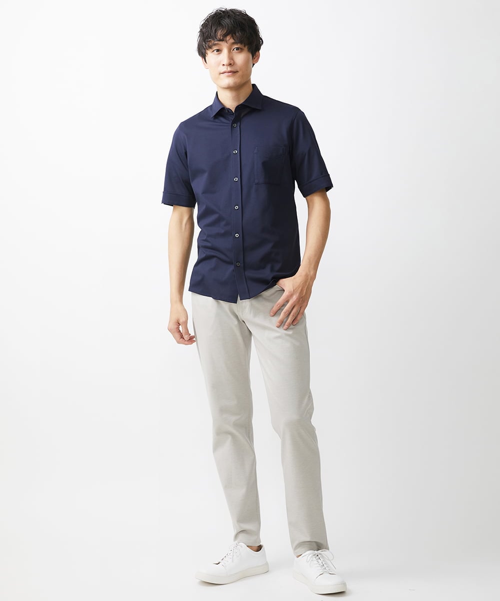 MKBGV58130 MK MICHEL KLEIN HOMME(MKミッシェルクランオム) 【大きいサイズあり】シャツ / アルビ二RENU ネイビー