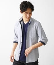 MKBGV59150 MK MICHEL KLEIN HOMME(MKミッシェルクランオム) シュリケンドビーシャツ ブルー