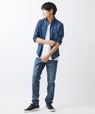 MKBGV60140 MK MICHEL KLEIN HOMME(MKミッシェルクランオム) ビンテージフォギーカノコシャツ ブルー
