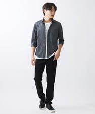MKBGV60140 MK MICHEL KLEIN HOMME(MKミッシェルクランオム) ビンテージフォギーカノコシャツ ダークグレー