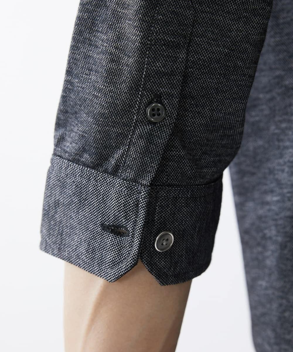 MKBGV60140 MK MICHEL KLEIN HOMME(MKミッシェルクランオム) ビンテージフォギーカノコシャツ ダークグレー