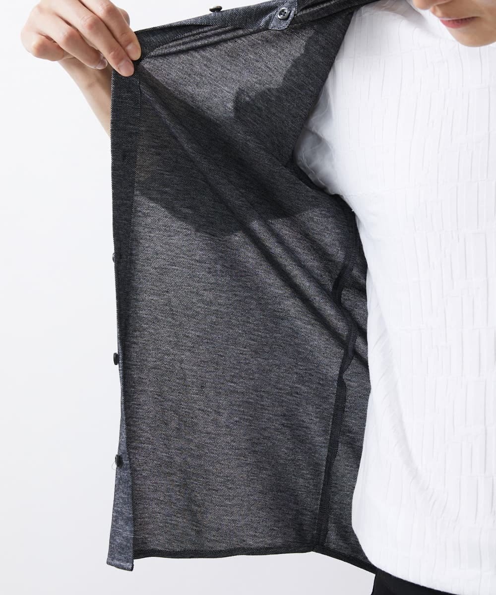 MKBGV60140 MK MICHEL KLEIN HOMME(MKミッシェルクランオム) ビンテージフォギーカノコシャツ ダークグレー