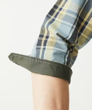 MKBGX11090 MK MICHEL KLEIN HOMME(MKミッシェルクランオム) 【大きいサイズあり】七分袖シャツ/タイプライターチェック ライトイエロー