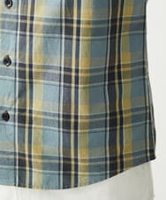 MKBGX11090 MK MICHEL KLEIN HOMME(MKミッシェルクランオム) 【大きいサイズあり】七分袖シャツ/タイプライターチェック ライトイエロー