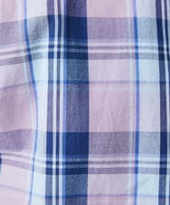MKBGX11090 MK MICHEL KLEIN HOMME(MKミッシェルクランオム) 【大きいサイズあり】七分袖シャツ/タイプライターチェック パープル