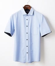 MKBGX13095 MK MICHEL KLEIN HOMME(MKミッシェルクランオム) ストレッチ半袖シャツ ライトブルー