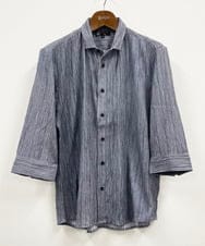 MKBGX14140 MK MICHEL KLEIN HOMME(MKミッシェルクランオム) 【大きいサイズあり】スタンドカラーシャツ / カラーヨウリュウ ライトブルー