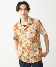 MKBGX20120 MK MICHEL KLEIN HOMME(MKミッシェルクランオム) ミストフラワーシャツ オレンジ