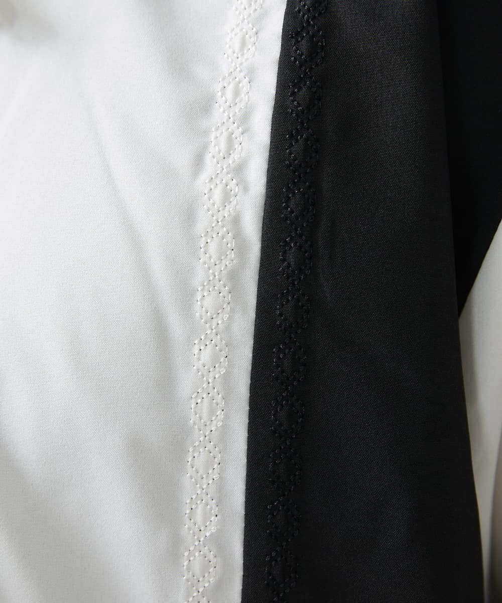 MKBGX85090 MK MICHEL KLEIN HOMME(MKミッシェルクランオム) リラックスオープンカラーシャツ / デザイン刺繍　 ホワイト