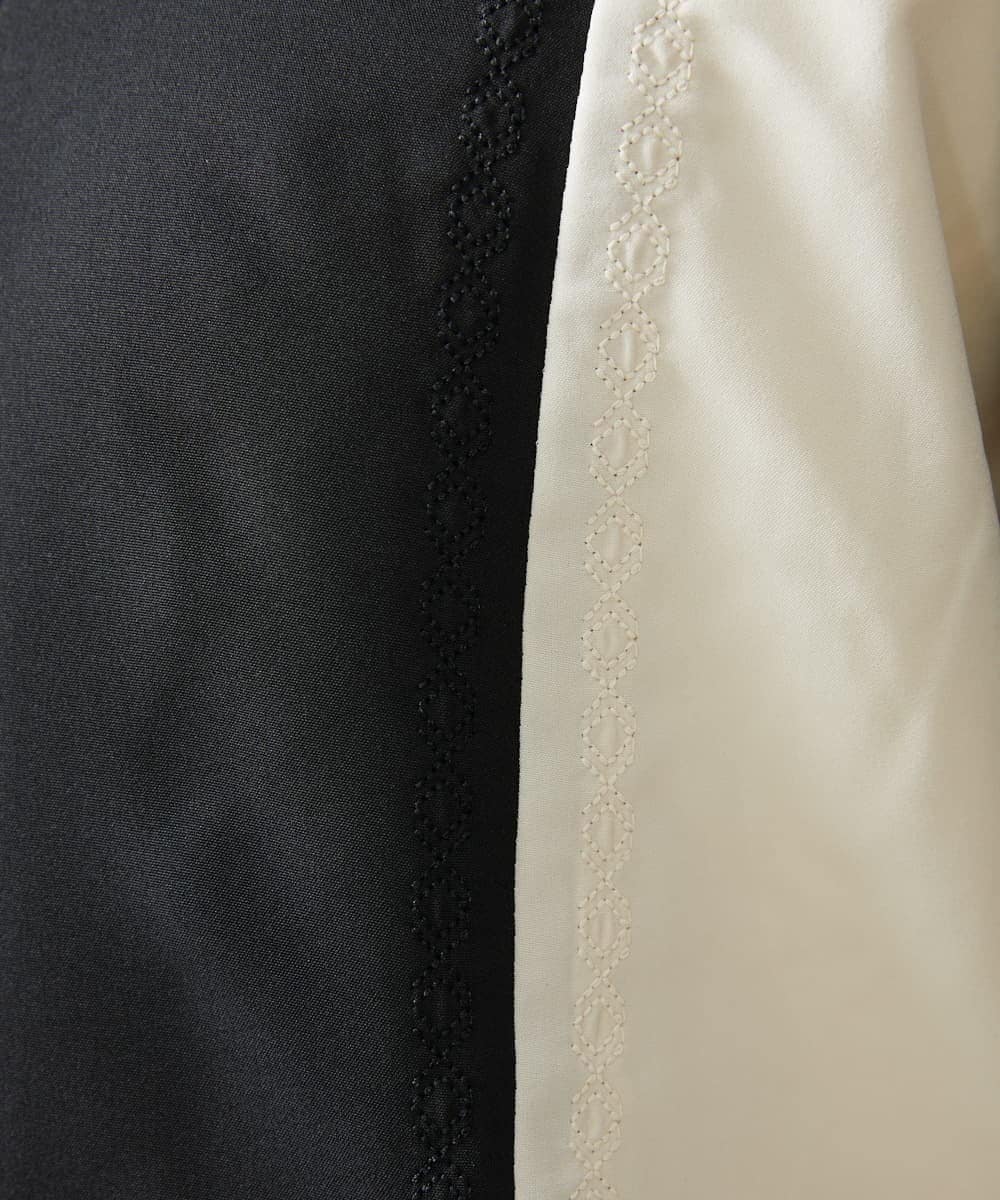 MKBGX85090 MK MICHEL KLEIN HOMME(MKミッシェルクランオム) リラックスオープンカラーシャツ / デザイン刺繍　 ブラック