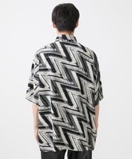 MKBGX88095 MK MICHEL KLEIN HOMME(MKミッシェルクランオム) ドルマンスリーブシャツ/幾何柄 ホワイト