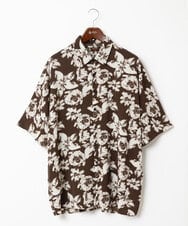 MKBGX89095 MK MICHEL KLEIN HOMME(MKミッシェルクランオム) ドルマンスリーブシャツ/花柄 ブラウン