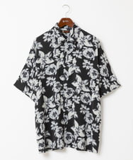 MKBGX89095 MK MICHEL KLEIN HOMME(MKミッシェルクランオム) ドルマンスリーブシャツ/花柄 ブラック
