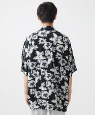 MKBGX89095 MK MICHEL KLEIN HOMME(MKミッシェルクランオム) ドルマンスリーブシャツ/花柄 ブラック