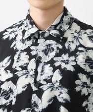 MKBGX89095 MK MICHEL KLEIN HOMME(MKミッシェルクランオム) ドルマンスリーブシャツ/花柄 ブラック
