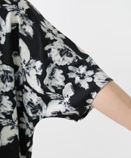 MKBGX89095 MK MICHEL KLEIN HOMME(MKミッシェルクランオム) ドルマンスリーブシャツ/花柄 ブラック