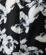 MKBGX89095 MK MICHEL KLEIN HOMME(MKミッシェルクランオム) ドルマンスリーブシャツ/花柄 ブラック