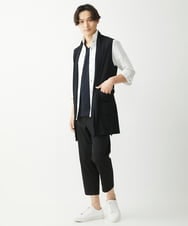 MKBGX90090 MK MICHEL KLEIN HOMME(MKミッシェルクランオム) 【大きいサイズあり】七分袖シャツ/リネンレーヨン ホワイト