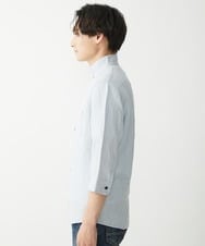 MKBGX90090 MK MICHEL KLEIN HOMME(MKミッシェルクランオム) 【大きいサイズあり】七分袖シャツ/リネンレーヨン グレー