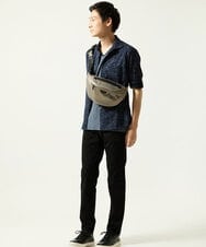MKBHA58130 MK MICHEL KLEIN HOMME(MKミッシェルクランオム) カノコペンキプリント七分袖シャツ ネイビー