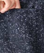 MKBHA58130 MK MICHEL KLEIN HOMME(MKミッシェルクランオム) カノコペンキプリント七分袖シャツ ネイビー