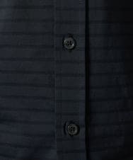 MKBHA62110 MK MICHEL KLEIN HOMME(MKミッシェルクランオム) シアーボーダー七分袖シャツ ブラック