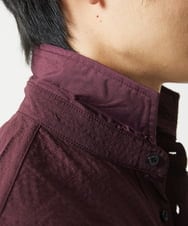 MKBHC19090 MK MICHEL KLEIN HOMME(MKミッシェルクランオム) 【洗える】清涼ブロックサッカー七分袖シャツ パープル