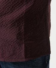 MKBHC19090 MK MICHEL KLEIN HOMME(MKミッシェルクランオム) 【洗える】清涼ブロックサッカー七分袖シャツ パープル