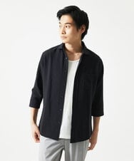 MKBHC19090 MK MICHEL KLEIN HOMME(MKミッシェルクランオム) ﾌﾞﾛｯｸｻｯｶｰ7ﾌﾞｿﾃﾞｼｬﾂ ブラック