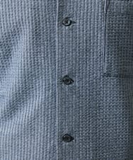 MKBHC32130 MK MICHEL KLEIN HOMME(MKミッシェルクランオム) スタンドカラーシャツ / ストライプサッカー　 ブルー