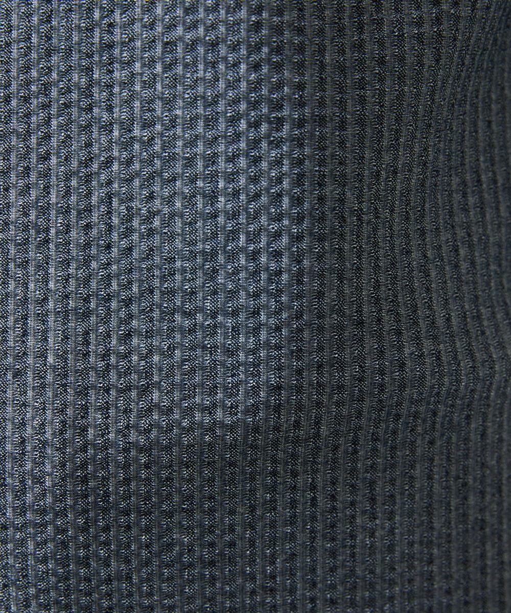 MKBHC32130 MK MICHEL KLEIN HOMME(MKミッシェルクランオム) スタンドカラーシャツ / ストライプサッカー　 ブルー