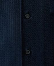 MKBHC32130 MK MICHEL KLEIN HOMME(MKミッシェルクランオム) スタンドカラーシャツ / ストライプサッカー　 ネイビー