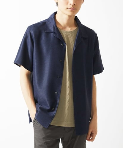 MKBHC59130 MK MICHEL KLEIN HOMME 開襟シャツ / カラミストレッチ