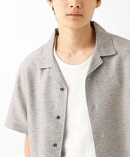 MKBHC59130 MK MICHEL KLEIN HOMME(MKミッシェルクランオム) 開襟シャツ / カラミストレッチ アイボリー
