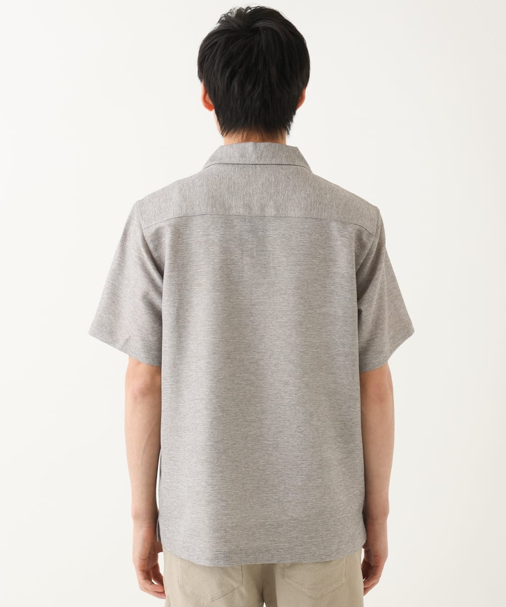 MKBHC59130 MK MICHEL KLEIN HOMME(MKミッシェルクランオム) 開襟シャツ / カラミストレッチ アイボリー