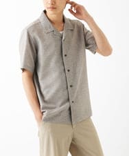 MKBHC59130 MK MICHEL KLEIN HOMME(MKミッシェルクランオム) 開襟シャツ / カラミストレッチ アイボリー