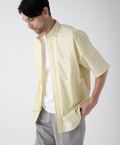 MKBHC84090 MK MICHEL KLEIN HOMME 【リラックスシルエット】ストライプ半袖