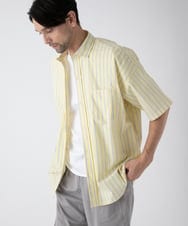 MKBHC84090 MK MICHEL KLEIN HOMME(MKミッシェルクランオム) 【リラックスシルエット】ストライプ半袖 イエロー