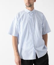 MKBHC84090 MK MICHEL KLEIN HOMME(MKミッシェルクランオム) 【リラックスシルエット】ストライプ半袖 ホワイト