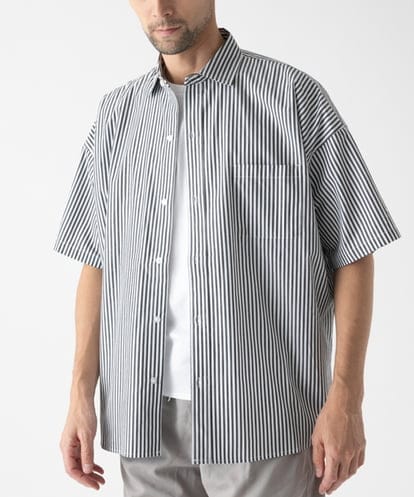 MKBHC84090 MK MICHEL KLEIN HOMME 【リラックスシルエット】ストライプ半袖
