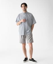 MKBHC84090 MK MICHEL KLEIN HOMME(MKミッシェルクランオム) 【リラックスシルエット】ストライプ半袖 ブラック