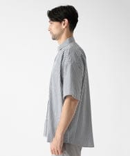 MKBHC84090 MK MICHEL KLEIN HOMME(MKミッシェルクランオム) 【リラックスシルエット】ストライプ半袖 ブラック